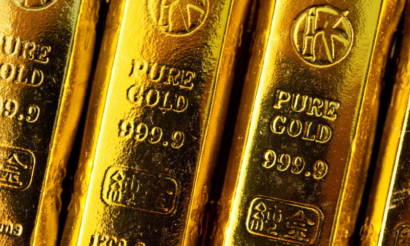 Gold prices settle lower after upbeat data on the U.S. economy