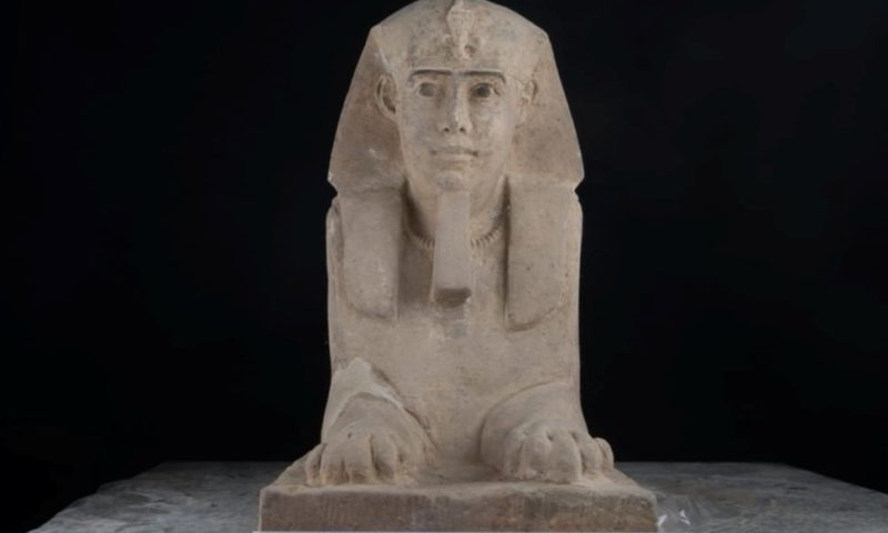 Egyptian Archaeologists Find Sandstone Sphinx in Temple at Aswan