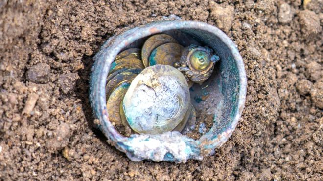 Rare gold coins found in Israeli city of Caesarea