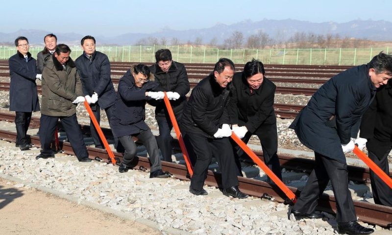 Koreas Break Ground on Railways but Sanctions Block Project
