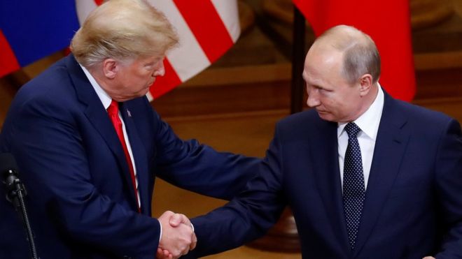 Trump denies hiding detail of Putin summit talks from staff
