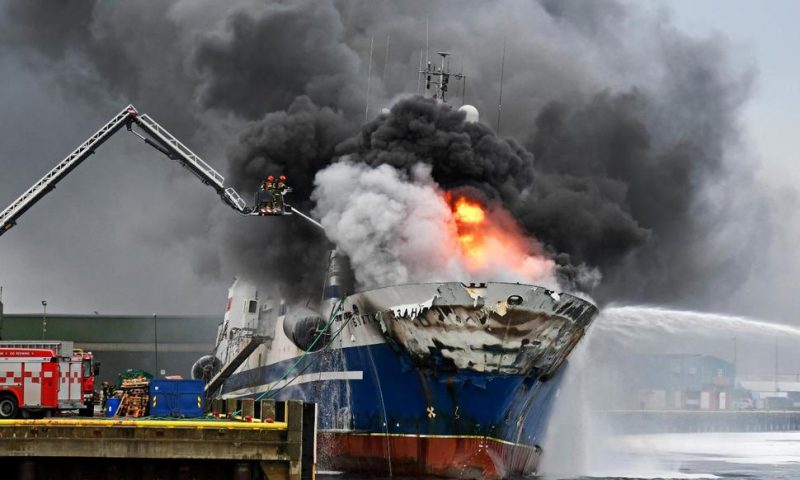 Blaze Rages on Russian Trawler in Northern Norway