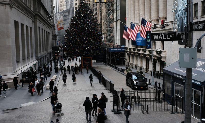 Nasdaq clings to gain and records ninth straight record close in abbreviated pre-Christmas session
