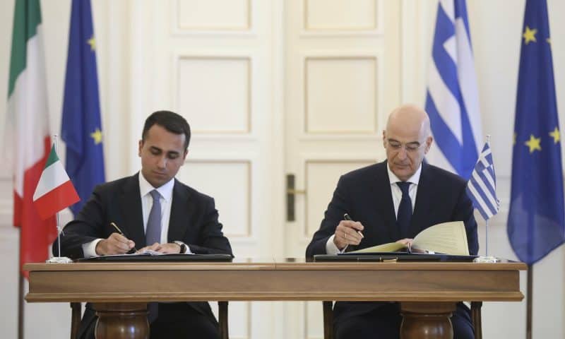 Greece, Italy Sign Deal on Demarcating Maritime Boundaries