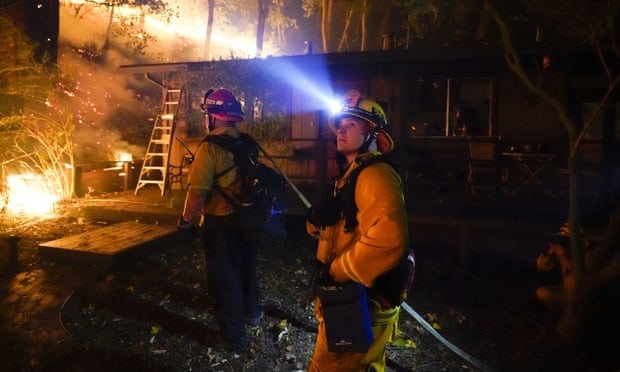 California wildfires: more storms feared as huge blazes burn on