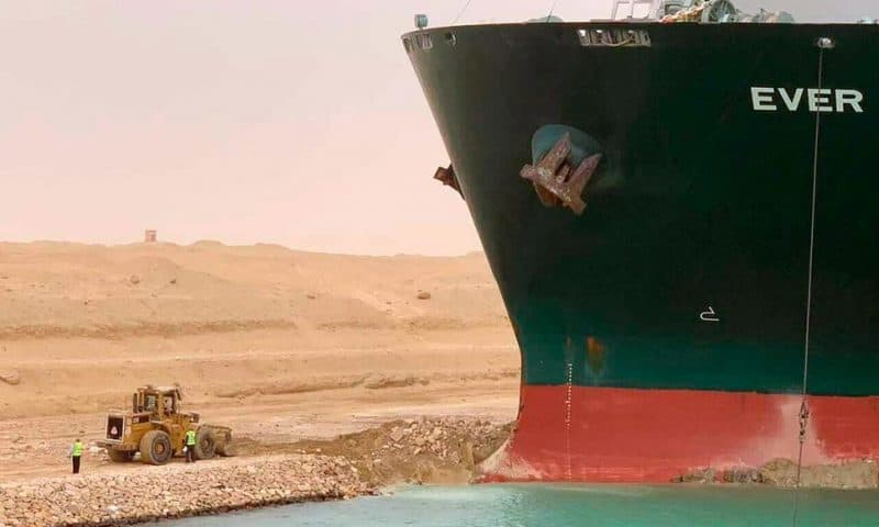 Massive Cargo Ship Becomes Wedged, Blocks Egypt’s Suez Canal