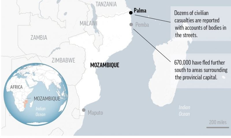 Rebels Besiege Town in Northern Mozambique for Fifth Day