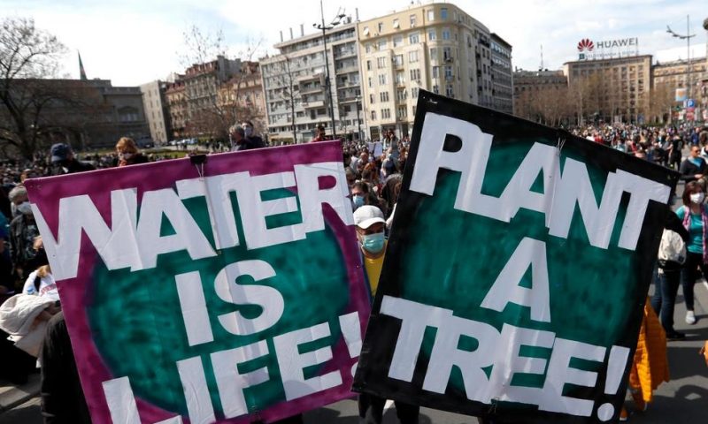 Thousands Rally in Serbia to Protect the Environment