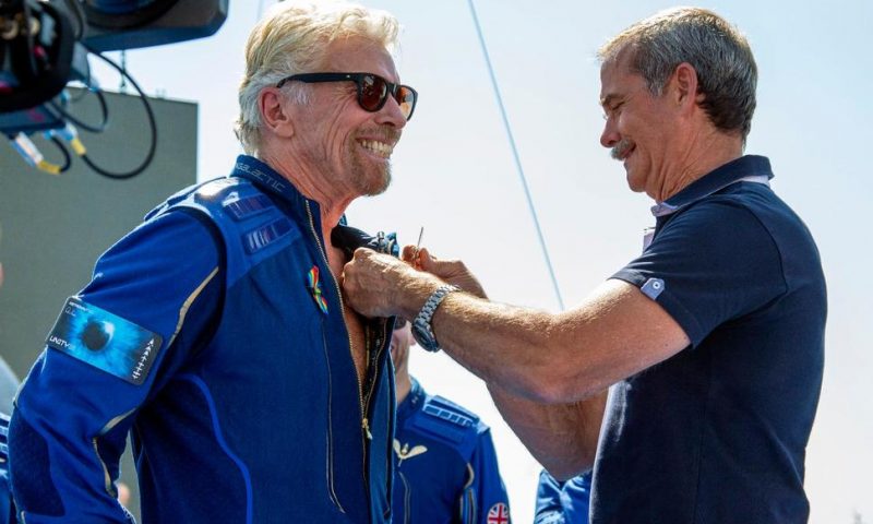 Billionaire Richard Branson Reaches Space in His Own Ship