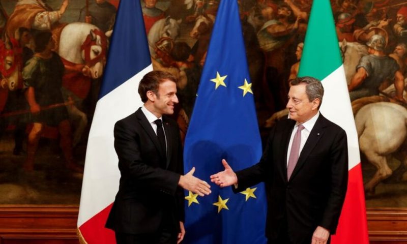 Italy, France Deepen Strategic Ties as Merkel’s Exit Tests Europe