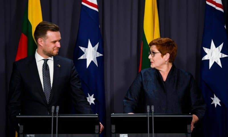 Australia, Lithuania to Unite in Countering China Pressures