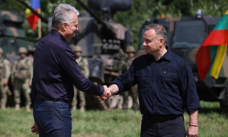 Polish and Lithuanian Leaders Meet Troops at NATO Bottleneck