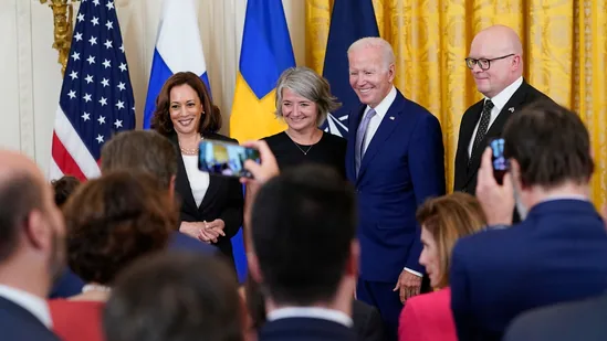 Joe Biden formalises US support for Finland, Sweden joining Nato