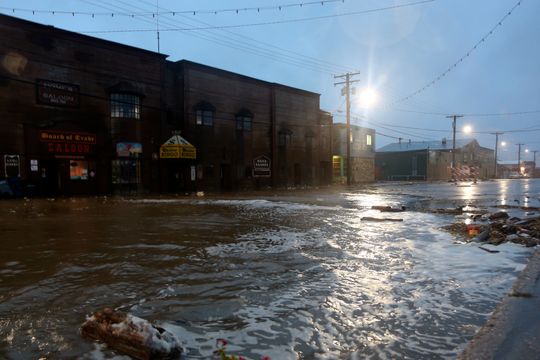 Floodwaters receding after powerful storm slams western Alaska