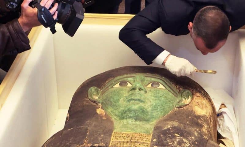 Looted Ancient Sarcophagus Returned to Egypt From US