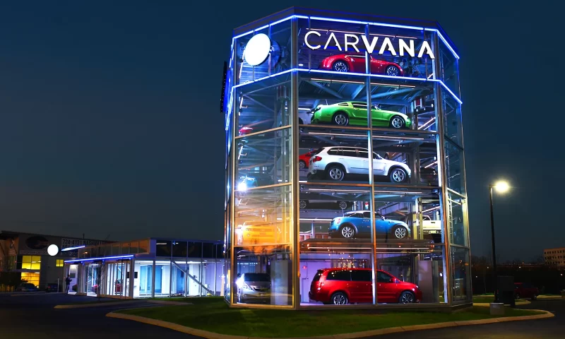 Carvana stock soars to lead NYSE gainers on heavy volume