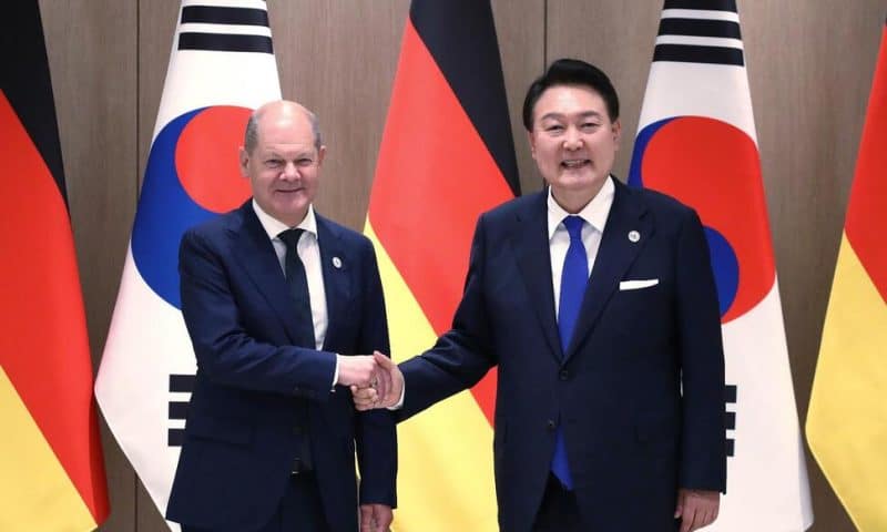 South Korean, German Leaders Agree to Cooperate on Supply Chains, North Korea