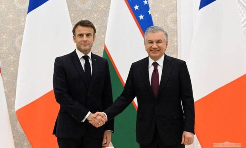 Macron Says France and Uzbekistan Aim for ‘Strategic’ Ties