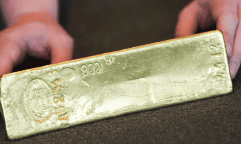 Gold prices ease back from a 1-week high