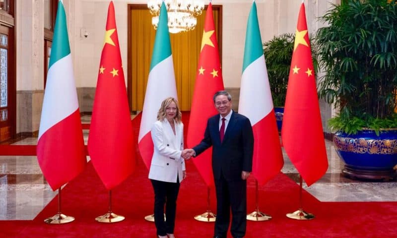 Italy and China Sign a 3-Year Action Plan as Italian Leader Meloni Tries to Reset Relations