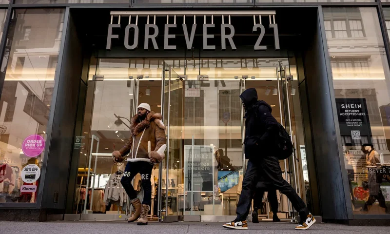 Retailer Forever 21 files for bankruptcy for second time in 6 years